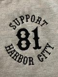 Stickerei Sweatshirtjacke - Support 81 Harbor City